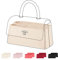 DGAZ Handtasche Tasche Organizer, 2 Stücke Seide Innentasche für Chanel Coco Handle, Seidige Berührung Taschenorganizer Shaper Einsatz (Craie, Coco Handle Medium)