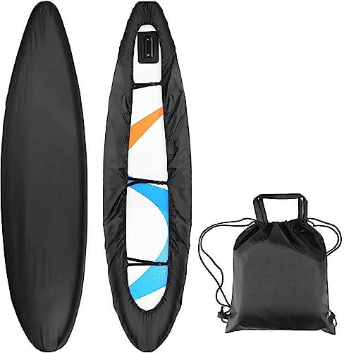 BINDT wasserdichte Kajak-Abdeckung, 420D Oxford-Gewebe, Kajak-Kanu-Aufbewahrungsabdeckung, wasserabweisend und UV-Schutz, Kajak-Zubehör,Schwarz,Fit 4.6m to 5m