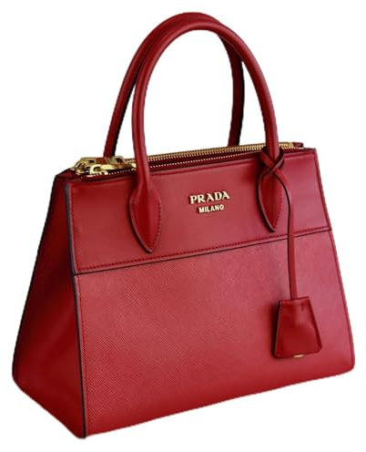 Prada Damen Rot Saffiano Leder Schultertasche 1BA116