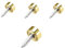 4 Pcs Mirror Screws, 10mm Copper Decorative Cap Metal Nail for Bath Plates Mirror Tables Wardrobes Furniture, Bright Gold