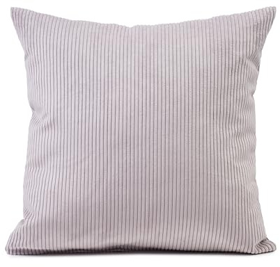 Gözze - Kissen Capri, Dekokissen in Feincord-Optik, Weiches Sofakissen mit Füllung, 100% Polyester, 60 x 60 cm - Silber