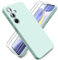 Ikziwreo Cover per Samsung Galaxy S24, 2 Proteggi Schermo in Vetro Temperato,Custodia in Silicone Morbido TPU Liquido,Case Protettiva Gomma Antiurto - Menta Verde