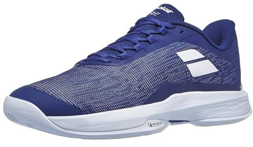 Babolat, Jet Tere All Court Herren-Tennisschuhe, Halt, Dämpfung, Active Flexion-Technologie, atmungsaktive Ortholite-Sohle, französische Marke – Mombeo Blue, Größe EU 46