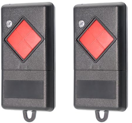 Mando a distancia para puerta de garaje, 2 unidades, mando a distancia de repuesto, compatible con 27,015 MHz Dicket MAHS27-01, mando a distancia, 1 botón, botón rojo
