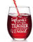 Joymaking Wine Glass for Teacher - Unique Gift for Graduation, Birthday, Teacher's Day, Christmas - Best Teacher Appreciation Glass, Thank You Present 17oz