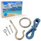 JAC&MOK Hook and Ring Toss Game-DIY Kit Swing Target Game -Ring Toss Game Set with String and Hooks for Outdoor/Indoor (Blue 1)