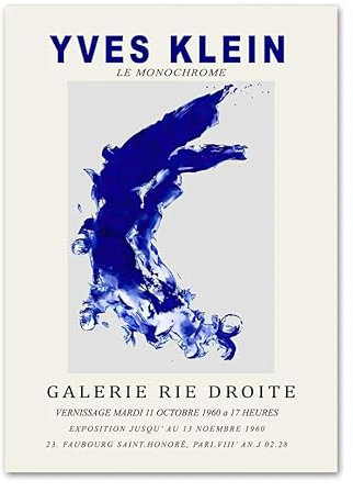 Berühmte Yves Klein Poster Abstrakte Blaue Pop Wandkunst Yves Klein Drucke Yves Klein Leinwand Malerei Galerie Bilder Für Wohnkultur 50x70cm Kein Rahmen