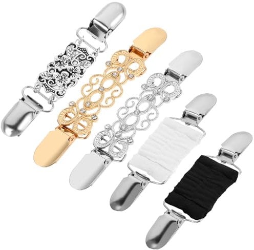 Waist Cincher Clip 5Pcs Vintage Cinch Clip Waist Clip to Tighten Dress Fashion Retro Dress Clips Cardigan Clip for Travel Sweater Cardigan Women Girl Decor Clothing