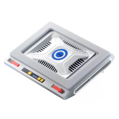 llano V10 SE Gaming Laptop Cooler, 13-17.3in, White, Air Cooling, Laptop Cooling Pad Stand with 10.5 CM External Fan, Adjustable Speed Control, Compatible with Dell, HP, Lenovo, ASUS Laptops