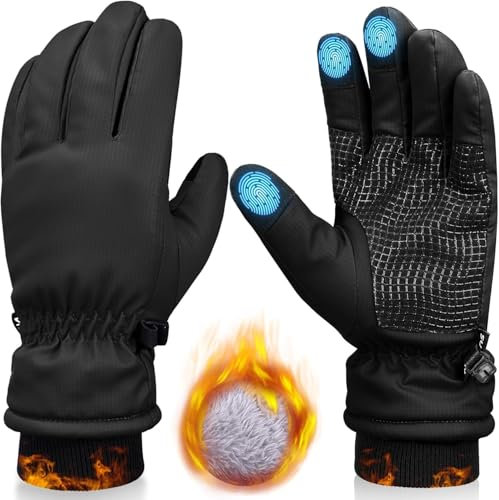 Sukeen Winterhandschuhe für Herren Damen,Thermo-Handschuhe,Fahrradhandschuhe,Winddicht Touchscreen Handschuhe,Warme Skihandschuhe für Laufen,Skifahren,Wandern,Radfahren,Motorrad