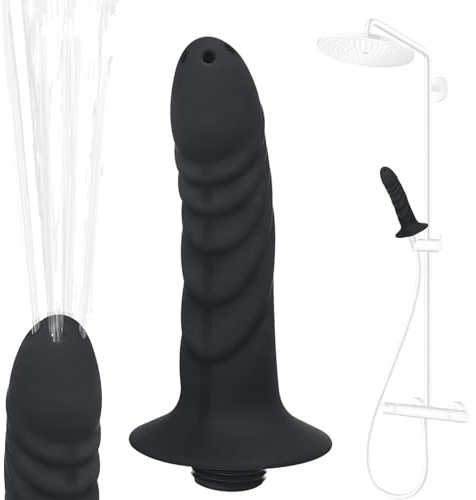 Sadodo Analdusche für Mann Vaginaldusche für Frau | Dildo Duschkopf Aufsatz | Reinigung vor/nach Analverkehr & Vaginalsex: Silikon Penis-Klistier für Po-Dusche, Darmspülung Zuhause, Analspülung & Sextoy