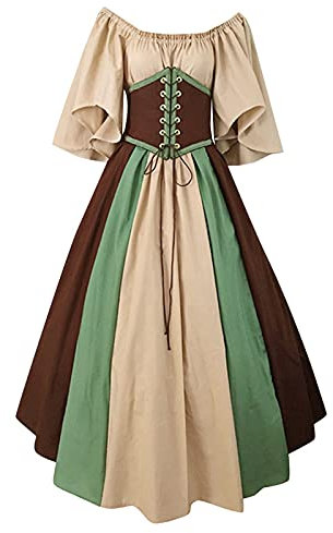 Robe Medievale Femme Victorienne Steampunk Gothique Vintage Costume MéDiéVal Renaissance Femme DéGuisement Robe De FêTe Carnaval Halloween 2024