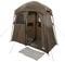 vidaXL Duschzelt, Umkleidezelt 2 Personen Wasserdicht, WC Toilettenzelt mit Abnehmbarem Überzelt, Lagerzelt Beistellzelt Tragbar Camping, Braun