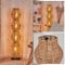 HOFSTEIN Stehleuchte Cardeira, Stehlampe im skandinavischen Design, Boho-Style mit Schirm aus Ratten in Natur und Lichteffekt, E27, Höhe 111 cm, Fußschalter - Wohnzimmer, Schlafzimmer, Esszimmer, Flur