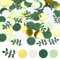 Konfetti Streudeko,100 Stück Konfetti Geburtstag Deko Grün Gold,Papier Hochzeitsdeko Tisch,Runde Streudeko Confetti für Geburtstag Hochzeit Babyparty Dekoration(Groß 2.5cm)