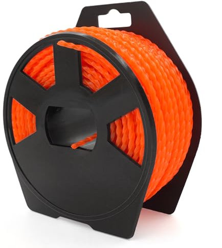 Zeqeey Filo per decespugliatore quadrato Twist 0,3 cm, in nylon resistente, diametro 3,0 mm x 32 m