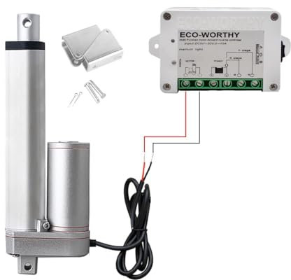 DCHOUSE DC 12V Motor Linearaktuator mit 12V DC Linearaktuator Controller Fernbedienungs,1000N 100mm Hub max Linearantrieb, für Elektrische Türöffner