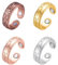 ARHZ 4 pièces bague aimant prune, bague aimant ajustable de haute qualité pour hommes et femmes (cuivre rouge + or + or rose + argent)