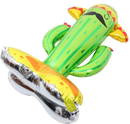 Gatuida Globo De Cactus Inflable De Aluminio Decoración Para Fiesta Hawaiana Grande Para Eventos De Verano