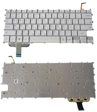 LXCOZED Tastiera retroilluminata US KR per Samsung 930SBE K01 Notebook 9 Pen 13.3 NP930SBE-K01 Inglese Coreano Blu Bianco tastiere(KR White)