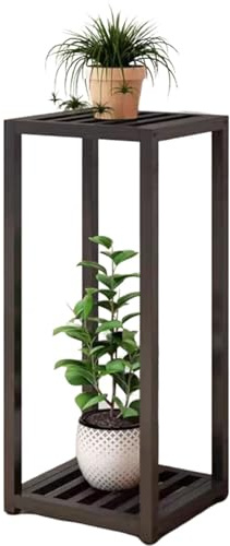2 Etagen Blumenständer Pflanzenständer, Pflanzenregal Pflanzen Eckregal, Blumenregal Indoor For Houseplants, Blumentreppe Pflanzentreppe for Wohnzimmer, Balkon Und Büro Deko(Double-storey35*35*60cm)