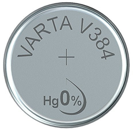 VARTA 14501384 - Knopfzellen-Batterie V384 mit 1,5 Volt, Kapazität 38 mAh, chemisches System Silberoxid, für elektronische Alltagsgeräte zur Sicherstellung einer optimalen Energieversorgung
