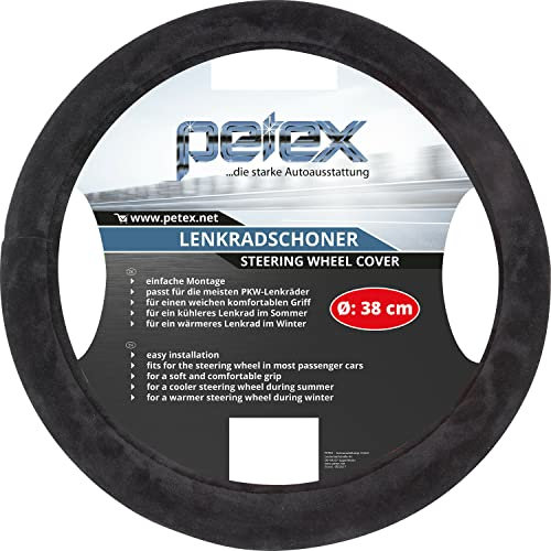 Petex 433110804 Design 1108 Lenkradbezug Schwarz 36-38cm, M