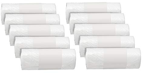 10er SET DEISS 59815-10 Liter Müllbeutel TRANSPARENT - 50 Stk. je Rolle/Recycling-HDPE/Emil Deiss/Müllbeutel