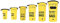 DonDon Dry Bag wasserdichte Tasche 2l, 5l, 10l, 15l, 20l, 30l Pack-Sack Beutel mit Schultergurt - gelb 30 Liter