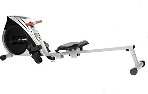 XS Sports R110 Rudergerät für Zuhause, zusammenklappbar, mit verstellbarem Widerstand, silberfarben