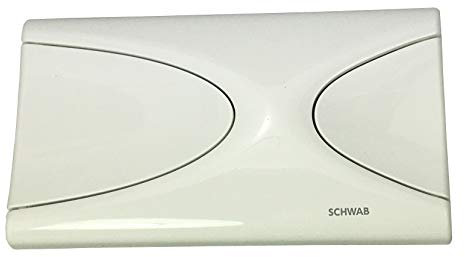 Drückerplatte Abdeckplatte Betätigungsplatte TARGA Weiß 2-Mengen-Spülung modern elegant