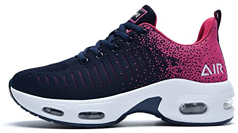MAFEKE Air Athletic Laufschuhe für Damen, modisch, Tennis, atmungsaktiv, leicht, Roseblue, 40 EU