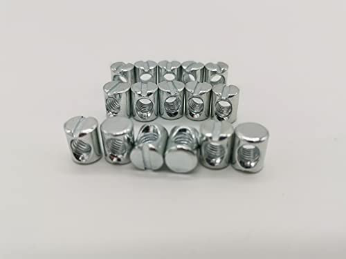 HMH-Shop Bettschraube sechskant M6x50mm / M6x60mm / M6x70mm / M6x100mm Möbelschraube Quermutter M6 (16, Quermutter M6)