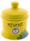Carafe en céramique - Sucrier rustique céramique - Sucrier de cuisine jaune décoré - Modèle 01 - 100 % décoré à la main - 13 x 13 x 14 cm