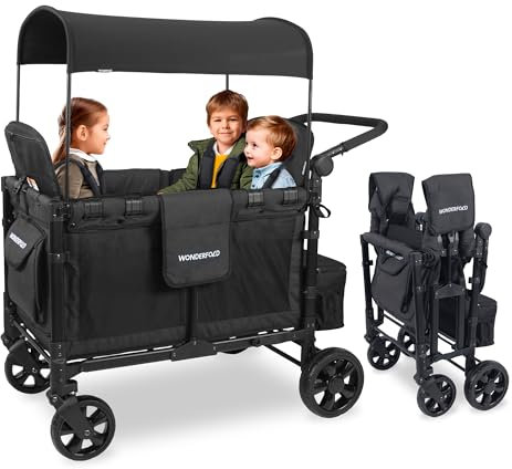WonderFold W4 Elite Kinderwagen Wagon Volcanic Black