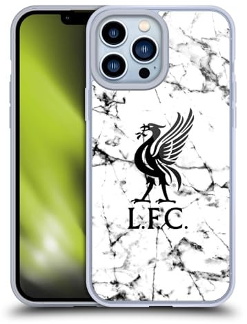 Head Case Designs Offizielle Liverpool Football Club Liver Bird Schwarz Marmor Soft Gel Handyhülle Hülle kompatibel mit Apple iPhone 13 Pro Max