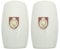 Northumberland Fusiliers China Salt and Pepper Shakers Cruet Set Modern White CSP ME42