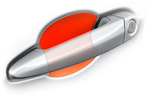 Luxshield Car Door Handle Protection Film for recessed grips for Fiat 500X 334 I 2014-2024 - Anti-Scratch Foil - Clear Paint Protection Film