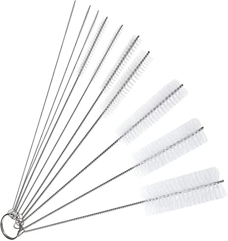 10 Pieces Straw Cleaner, Small Bottle Brush Reusable Straw Cleaner Brush for Bottle Glass Straw Cleaning