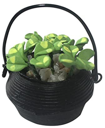 ibasenice Miniatur Bonsai Dekor Kleiner Topfpflanze Exquisiter Schmuck Mini Haus Ornament Garten Landschaftsdekor Heim Schreibtischdeko