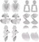 ALEXCRAFT Boho Ohrringe Hängende Silber Groß Set für Damen Mädchen Modeschmuck Ohrringe Silber Set Ohrringe Damen