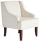 Sepnine Armloser Sessel, Moderner Lesesessel aus Cordsamt, Loungesessel für Schlafzimmer mit Zwei Rädern, geeignet für Wohnzimmer, Schlafzimmer und Empfangsbereich, Karamell (Beige)