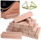 AFEIGE 18 Stück Kartenhalter Holz ● Tischkartenhalter Holz ● Menükartenhalter ● Tischkarte Inhaber als Fotoständer, Post kartenhalter und Kartenständer. (10cm x 3cm x 2cm)