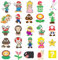 Acuiwer Diamond Painting Kinder 24 Stück DIY Diamant Aufkleber Kit Cartoon Diamantmalerei für Kinder Geburtstags Geschenk für Jungen Mädchen