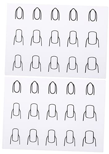 FOMIYES 2st Nagelschablone Stempel Nailart Silikonmatte Nagelkunstplatten Nagelkunstzubehör Nagelkunst Stempelmatte Waschbare Tischunterlage Nagelstempel Arbeit Vorlagentafel Maniküre