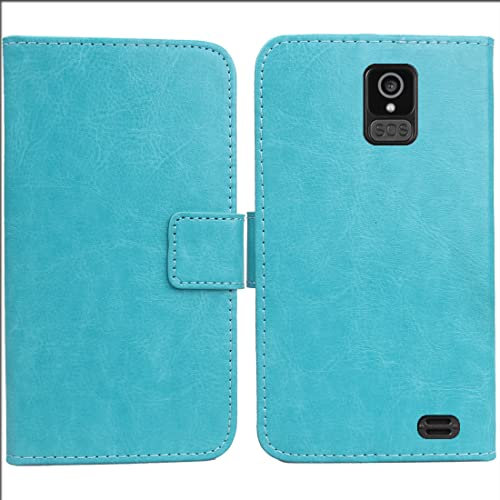 Anybird Blu Custodia in Pelle Flip Case Protettiva Cover Skin Wallet per BRONDI Amico Smartphone Pocket 4 Caso Leather Cover Flip Guscio Copertina Portafoglio Magnetico Anti Urto e Anti Graffi