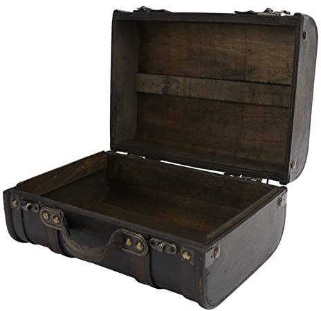 Eleganter Koffer, Retro-Koffer, Holz-Aufbewahrungsbox, Holz-Aufbewahrungsbox, Retro-Altstil, Handwerkskunst, Studio, Fotografie-Requisiten, Koffer-Dekoration mit Festem Griff für Fotogragh-Dekoration