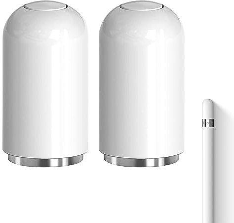 Kappe für Apple Pencil 1. Generation, Magnetische Ersatzkappen Kompatibel für Apple Pencil Cap, ABS Pencil Cap Ersatz Weiß Stylus Schutzhülle für Backup Schutzdeckel Schützen Sie Ladeport, 2er-Pack