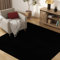 TAPISO Mono Quadrat Teppich Kurzflor Indoor Outdoor UV-beständig Schwarz Einfarbig Wohnzimmer Schlafzimmer Kinderzimmer Modern ÖKO-TEX 160 x 160 cm
