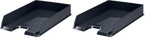 Rexel Choices, 2115598, Letter Tray, A4, Black (Pack of 2)